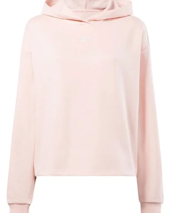 Hanorac dama  stil retro, cu gluga, roz, bumbac