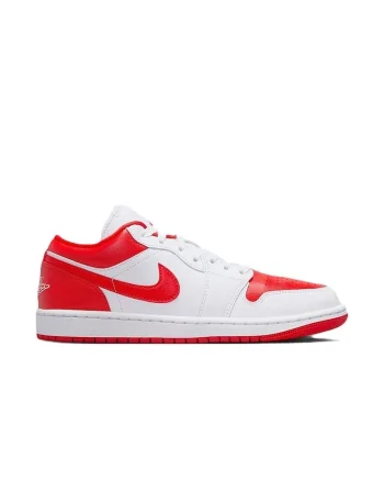Pantofi sport dama  WMNS AIR JORDAN 1 LOW, Piele ecologica, Rosu, Rosu