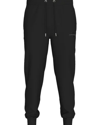 Pantaloni conici cu snur in talie, Negru
