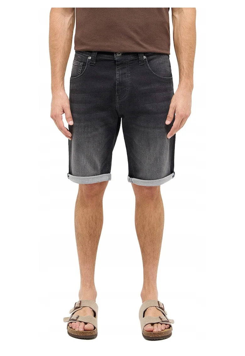 Blugi Scurti Barbati,  Chicago Shorts Z, Slim Fit, Talie Medie, Fermoar, Scurti, 5 Buzunare, Bumbac, Elastan, W32, Gri