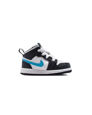 Pantofi sport copii  JORDAN 1 MID Piele ecologica, Albastru, Albastru