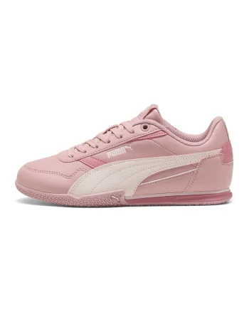 Pantofi sport Bella Donna din piele ecologica cu logo, Alb/Roz deschis