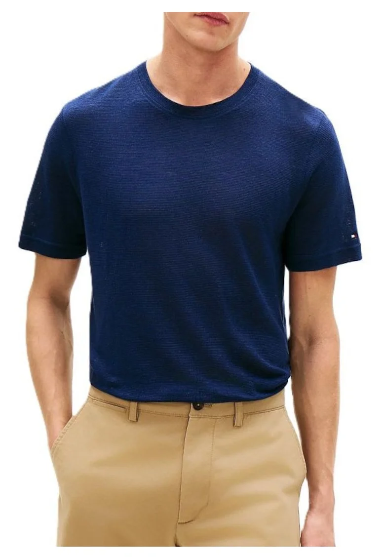Tricou barbati  DC LINEN TEE, Bumbac, Albastru, Albastru