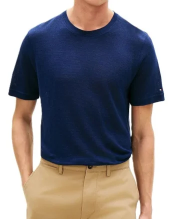 Tricou barbati  DC LINEN TEE, Bumbac, Albastru, Albastru
