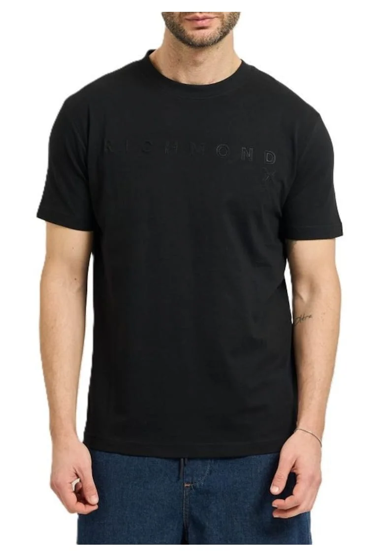 Tricou barbati  T-SHIRT SILKOM, Bumbac, Negru, Negru