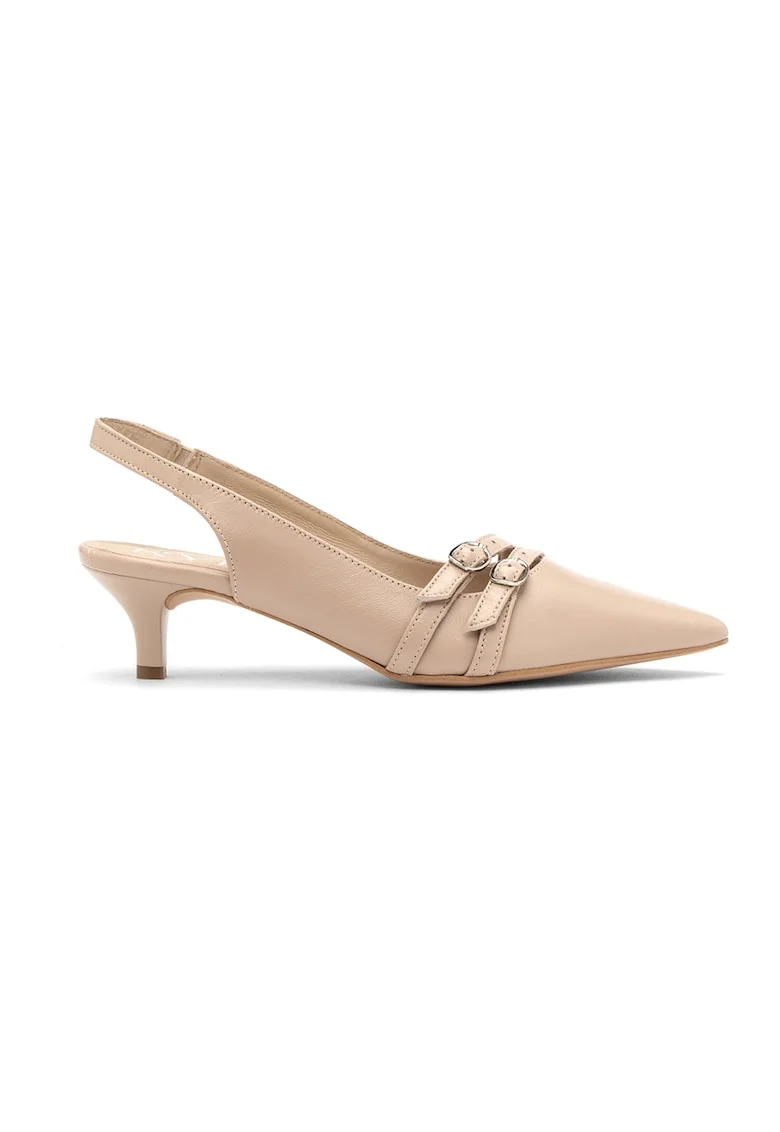 Pantofi slingback de piele Sarah, Maro nisip