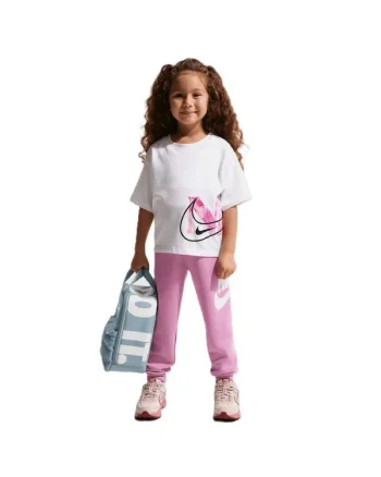 Tricou copii  NKG MOVE WITH NATURE BOXY SS T, Bumbac, Alb, Alb
