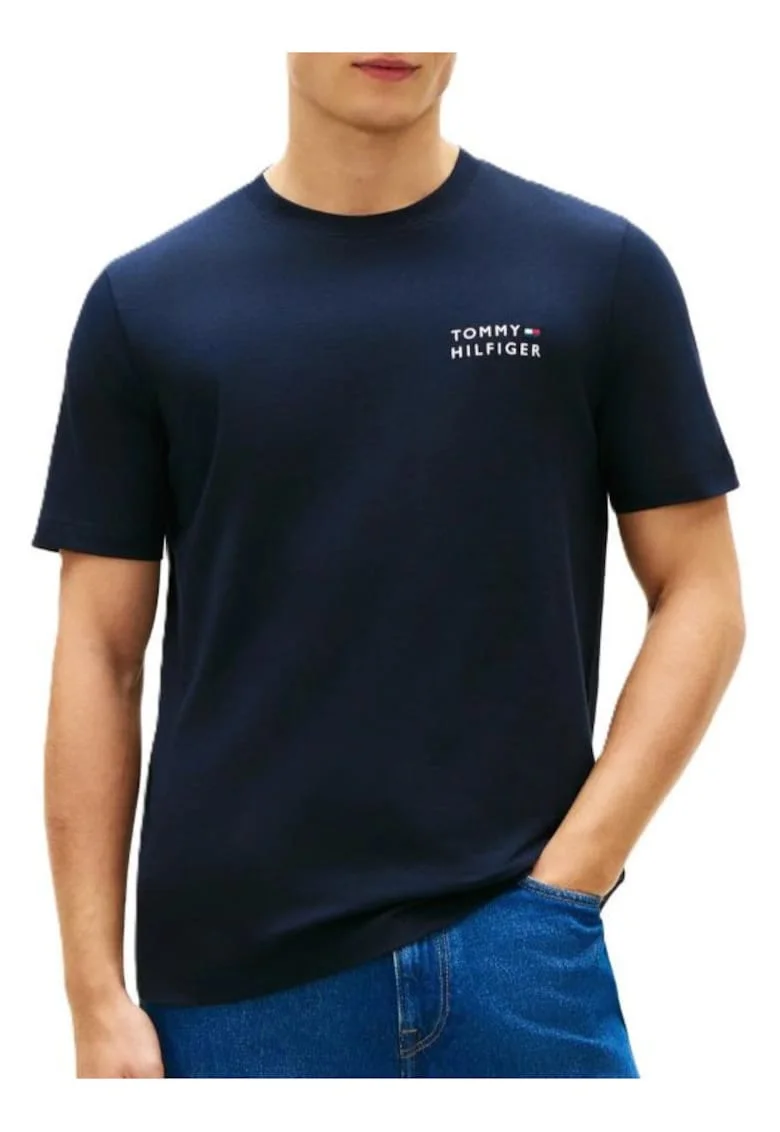 Tricou barbati  BRAND LOVE EMBRO STACK TEE, Bumbac, Albastru, Albastru
