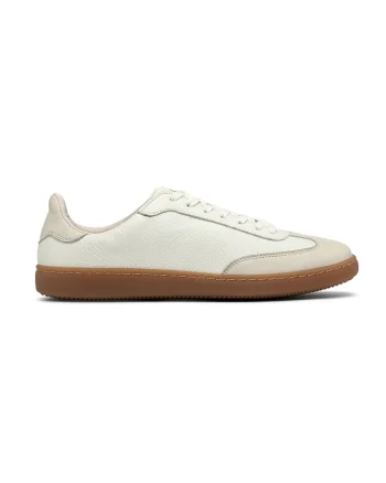 Pantofi sport din piele cu garnituri de piele intoarsa Marcella, Crem