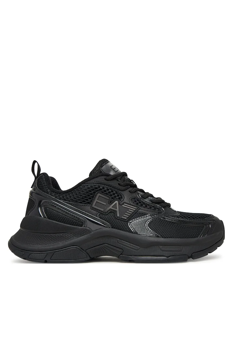 Adidasi unisex,  Emporio Armani, piele ecologica, negru,