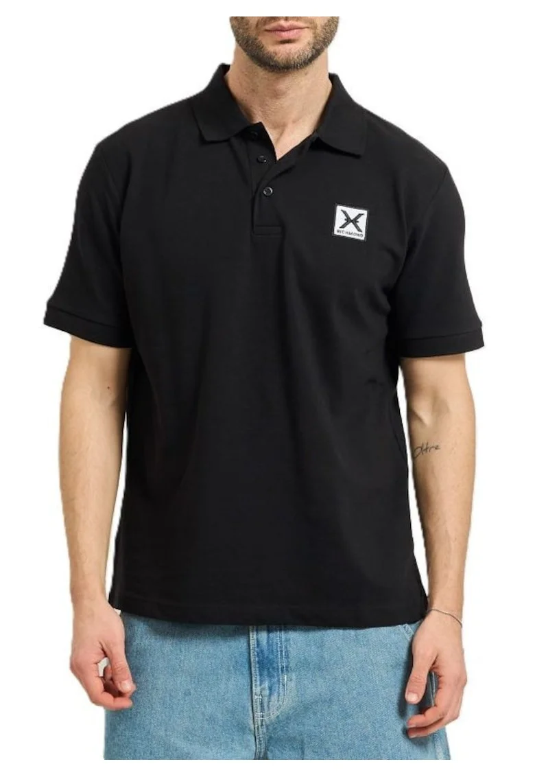 Tricou barbati polo  POLO DILKEM, Bumbac, Negru, Negru