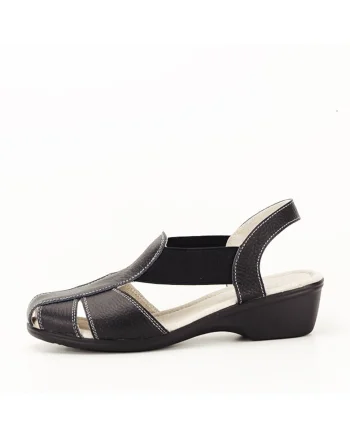 Sandale negre din piele naturala Codruta M5 5797, Negru