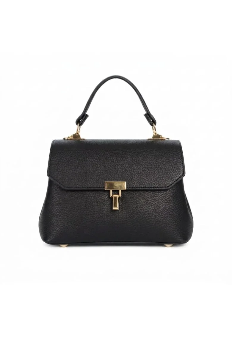 Geanta dama Grace,  piele naturala, negru