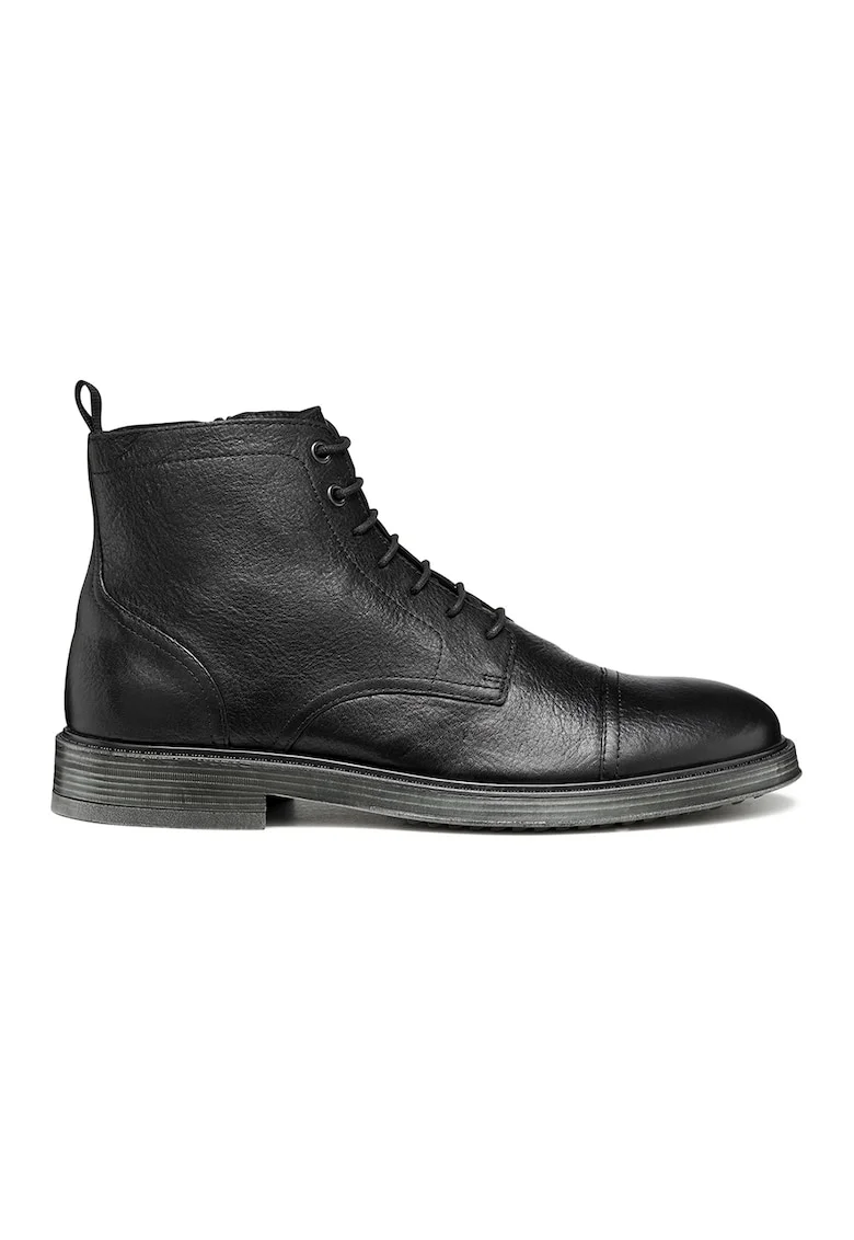 Ghete de piele cu fermoar, Negru