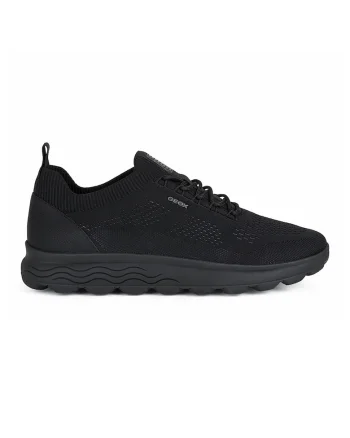 Pantofi sport din plasa tricotata cu logo, Negru