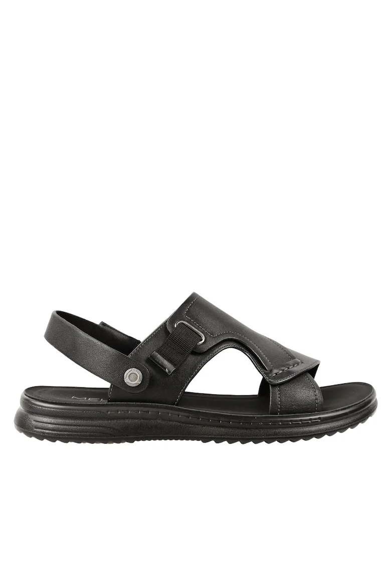 Sandale casual, barbati,  Y3502, negru, piele naturala