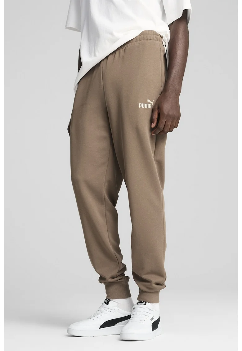 Pantaloni de trening relaxed fit din amestec de bumbac, Maro deschis