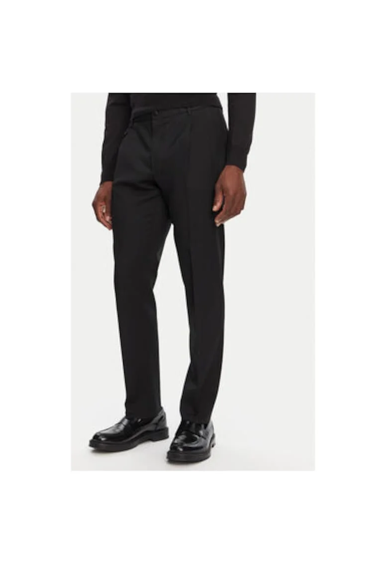 Pantaloni Barbati,  305315168, Lana, Elastan, Negru, Negru