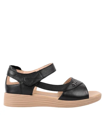 Sandale casual, dama,  50027 negru, piele naturala