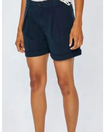 Pantaloni scurti dama  bumbac/elastan, bleumarin