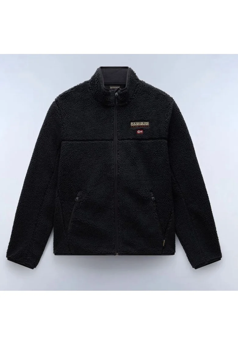 Bluzon din material teddy cu fermoar, XL
