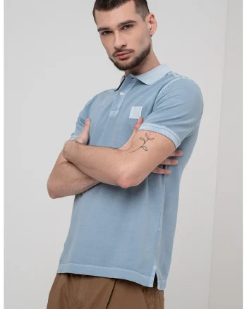 Tricou polo cu logo, Albastru lavanda