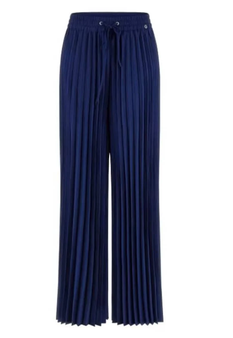 Pantaloni dama, GUESS, bleumarin, poliester
