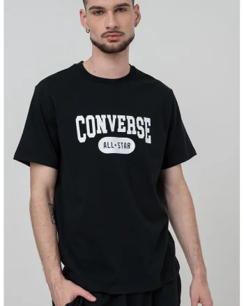 Tricou cu imprimeu pe piept Retro, Alb/Negru