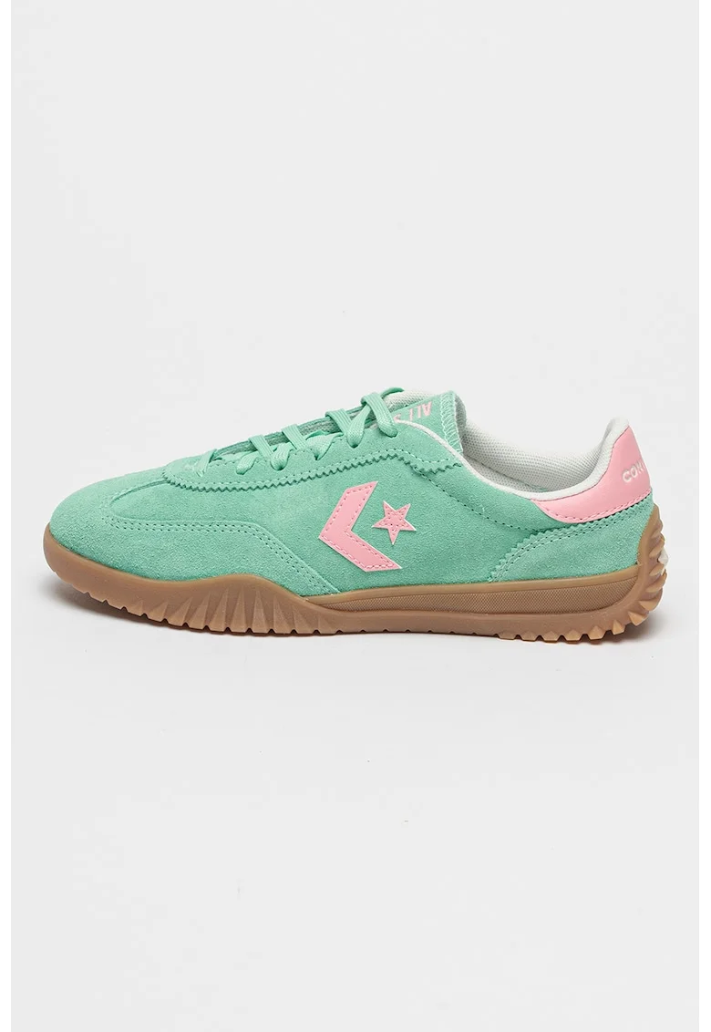 Pantofi sport din piele intoarsa Run Star, Verde aquamarin/Roz