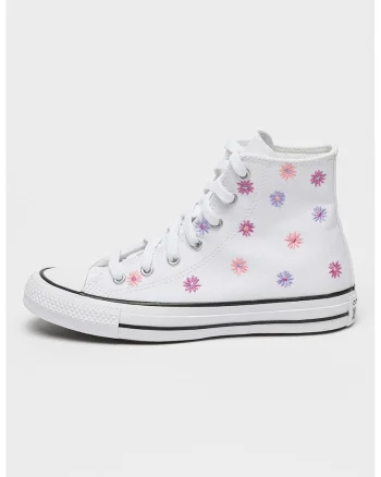 Pantofi sport cu flori Chuck Taylor, Alb/Roz