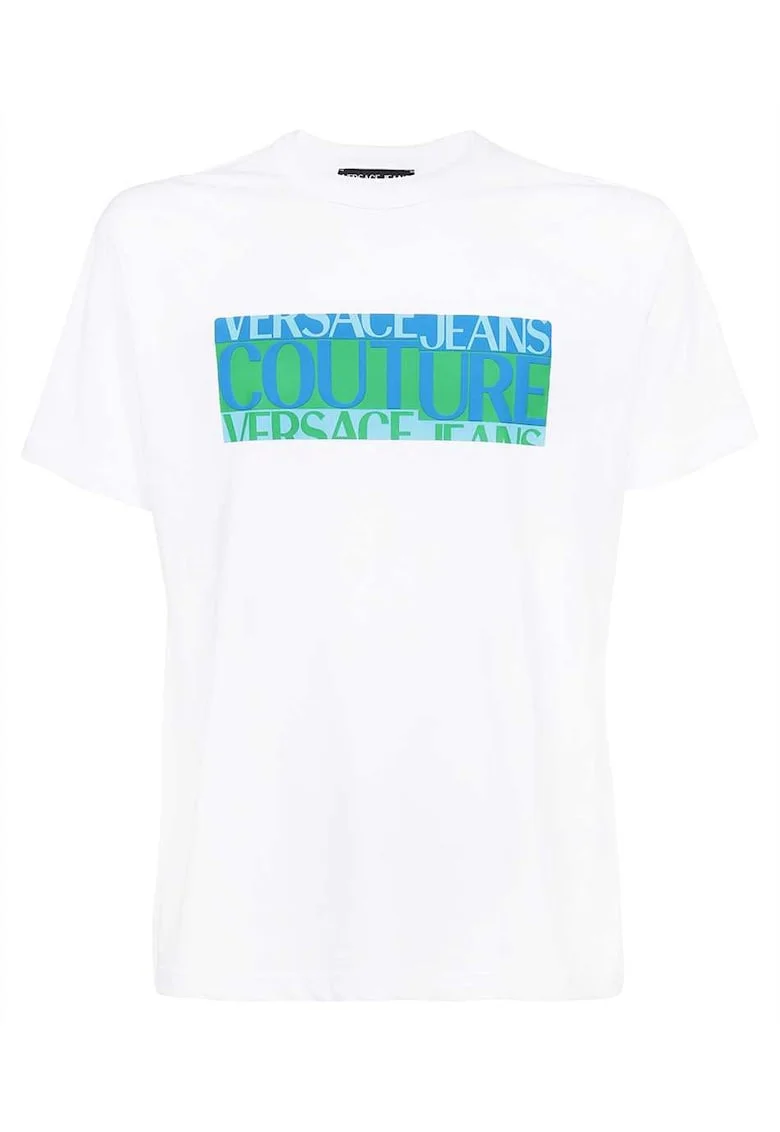 Versace, Tricou cu imprimeu logo Jeans 71GAHT05 CJ00T 003,