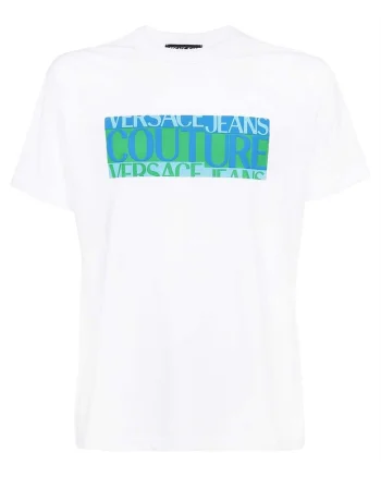 Versace, Tricou cu imprimeu logo Jeans 71GAHT05 CJ00T 003,