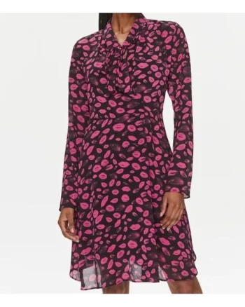 Rochie 50508551,  Poliester, Negru/Roz