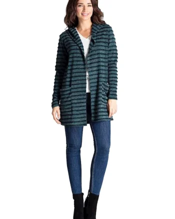Cardigan dama 5902194,  Poliester/Viscoza, Verde
