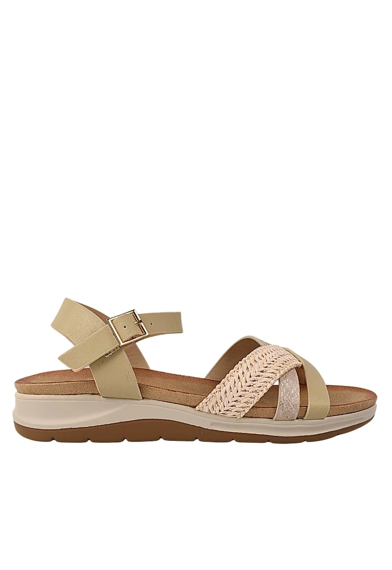 Sandale casual, dama,  70410 bej, piele naturala