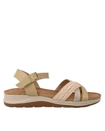 Sandale casual, dama,  70410 bej, piele naturala