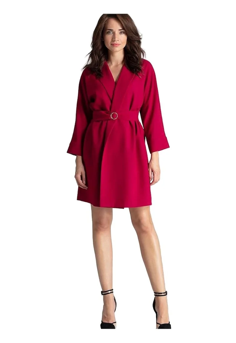 Rochie de zi 3142,  Poliester, Rosu