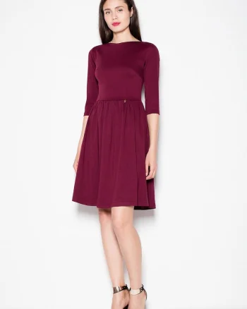 Rochie de zi  rosie, casual, XL,