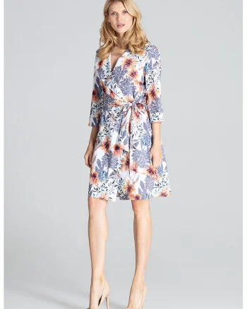 Rochie  M680, florala, poliester