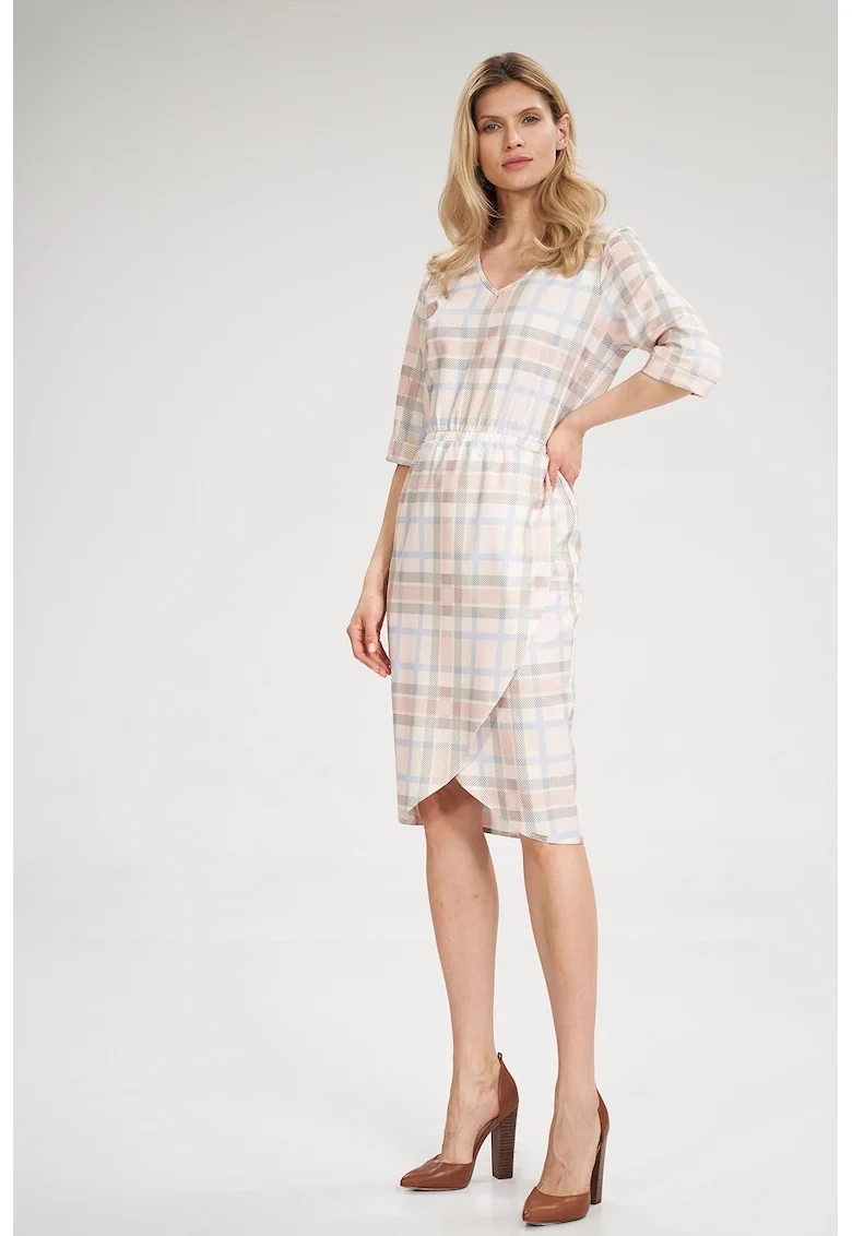 Rochie  M702, casual, maneci scurte, poliester
