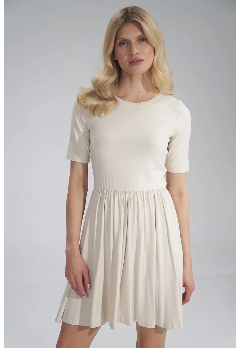 Rochie de vara,  M751, alb, viscoza,