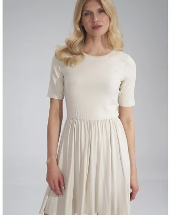 Rochie de vara,  M751, alb, viscoza,