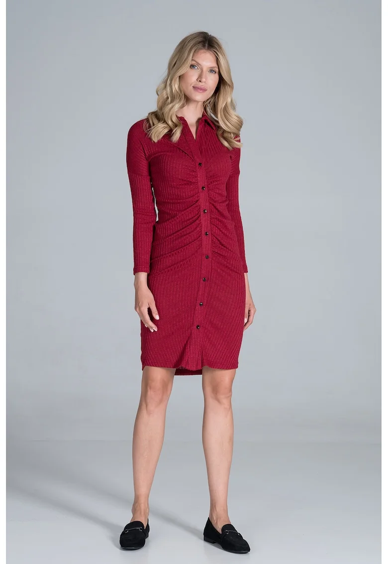 Rochie  M824, cu detalii elegante, viscoza
