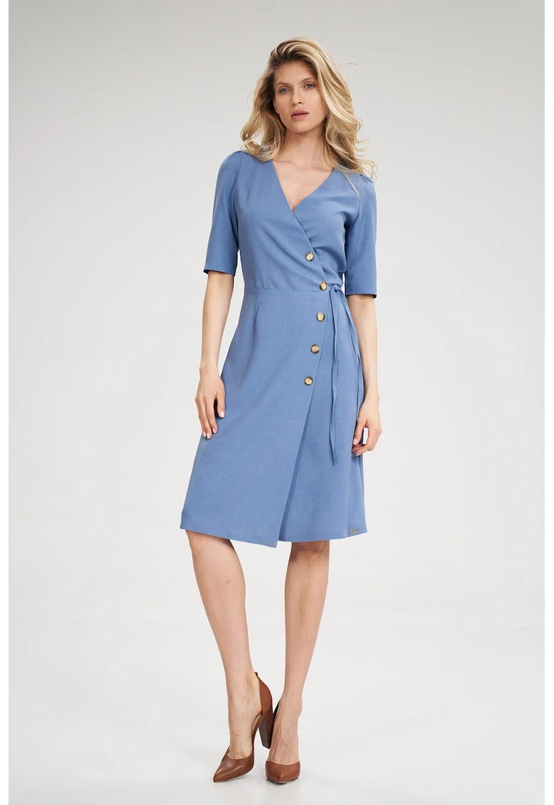 Rochie  cu maneci scurte, poliester