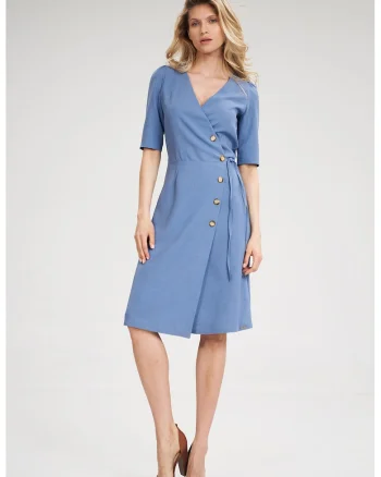 Rochie  cu maneci scurte, poliester