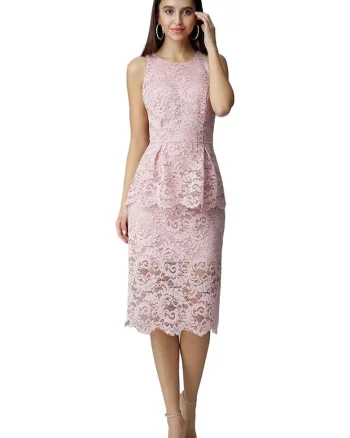 Rochie de seara,  roz, eleganta, din material de calitate , poliester