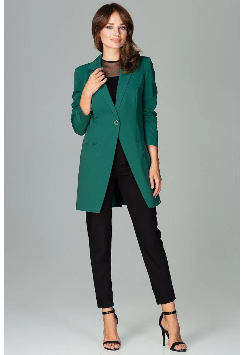 Sacou lung dama  Javonte, Verde, Verde