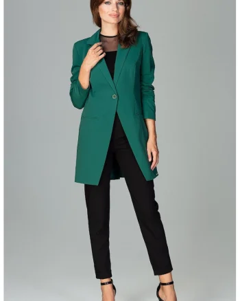 Sacou lung dama  Javonte, Verde, Verde