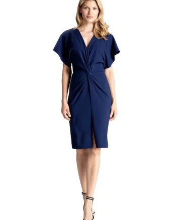 Rochie mini dama Gaherddhin M687 culoare granat, Albastru inchis