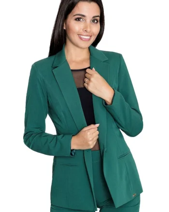 Jachetă formală pentru femei  Bleomour M562 verde, Verde